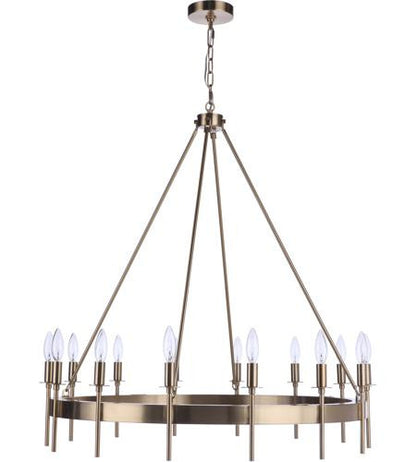 Craftmade Larrson Chandelier 14  Light  Satin Brass in Satin Brass 54314-SB