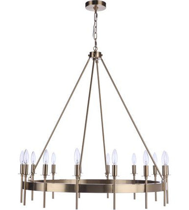 Craftmade Larrson Chandelier 14  Light  Satin Brass in Satin Brass 54314-SB