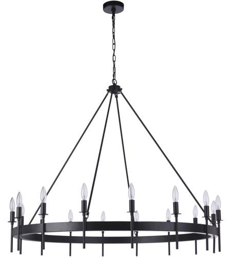 Craftmade Larrson 16 Light Chandelier in Flat Black 54316-FB