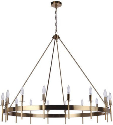 Craftmade Larrson 16 Light Chandelier in Satin Brass 54316-SB