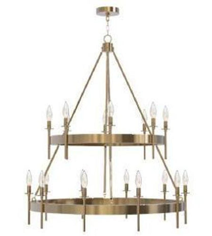 Craftmade Larrson Chandelier 18  Light  Satin Brass in Satin Brass 54318-SB