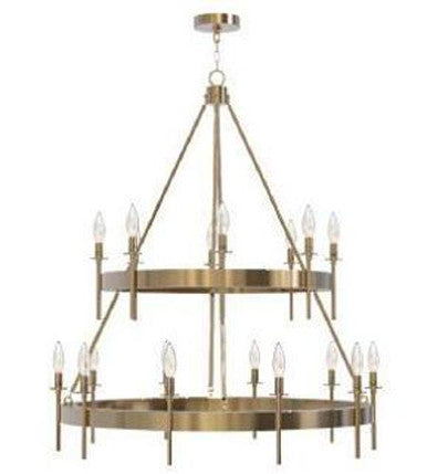 Craftmade Larrson Chandelier 18  Light  Satin Brass in Satin Brass 54318-SB