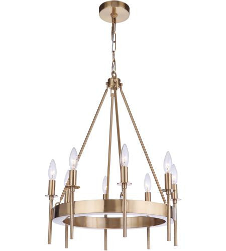 Craftmade 8 Light Chandelier in Satin Brass 54328-SB