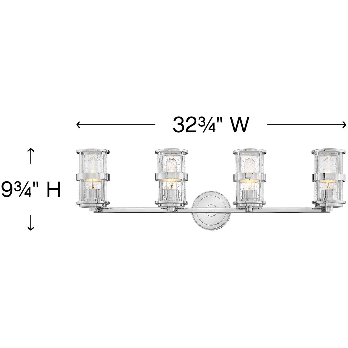 Hinkley Lighting Noah Four Light Vanity Chrome 5434CM