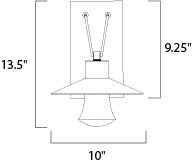 Maxim Civic Medium LED Outdoor Wall Sconce in Architectural Bronze 54362CLABZ