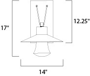 Maxim Civic Large LED Outdoor Wall Sconce in Architectural Bronze 54364CLABZ