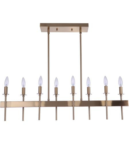 Craftmade 8 Light Island in Satin Brass 54378-SB