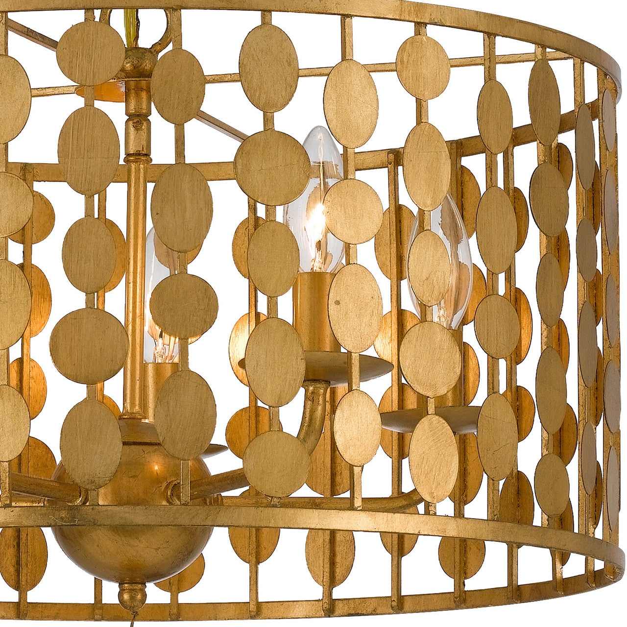 Crystorama Layla 5 Light Antique Gold Chandelier 545-GA