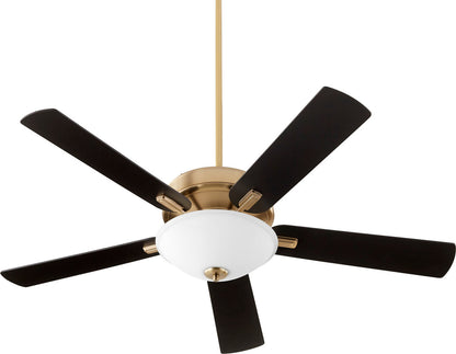 Quorum Premier Ceiling Fan in Aged Brass 54525-80