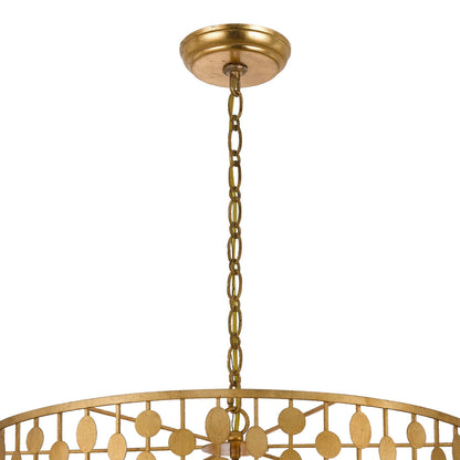 Crystorama Layla 6 Light Antique Gold Chandelier 546-GA