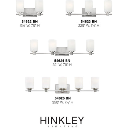 OPEN BOX NEW: Hinkley Lighting Karlie Two Light Vanity Brushed Nickel 54622BN