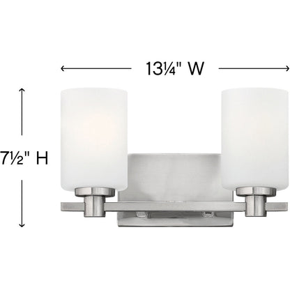 OPEN BOX NEW: Hinkley Lighting Karlie Two Light Vanity Brushed Nickel 54622BN