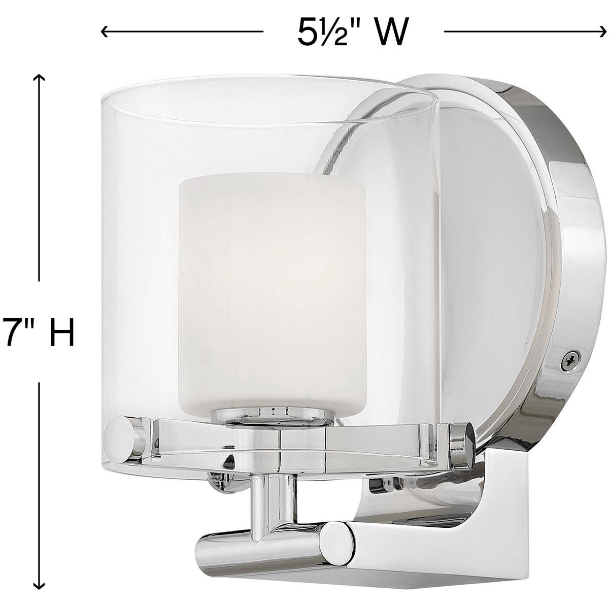 Hinkley Lighting Rixon Single Light Vanity Chrome 5490CM