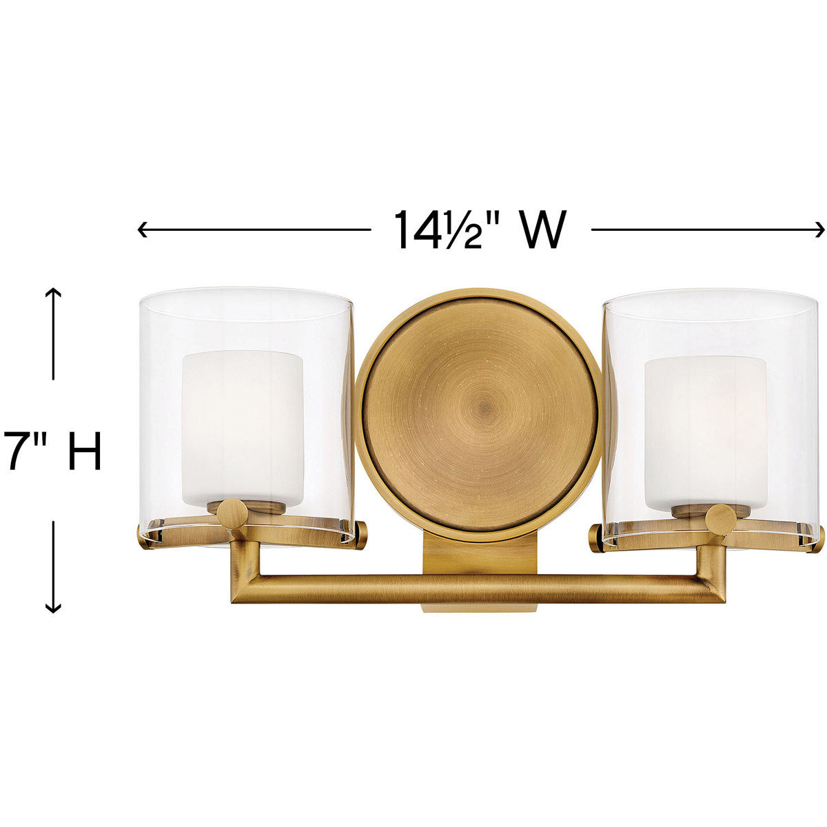 Hinkley Lighting Rixon Two Light Vanity Heritage Brass 5492HB