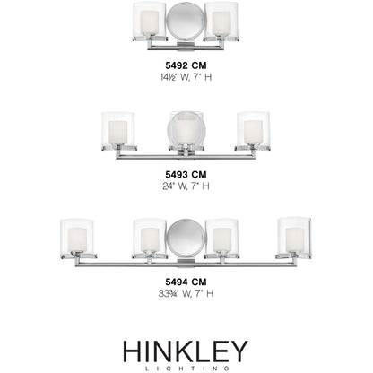 Hinkley Lighting Rixon Three Light Vanity Chrome 5493CM