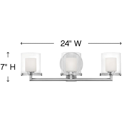 Hinkley Lighting Rixon Three Light Vanity Chrome 5493CM