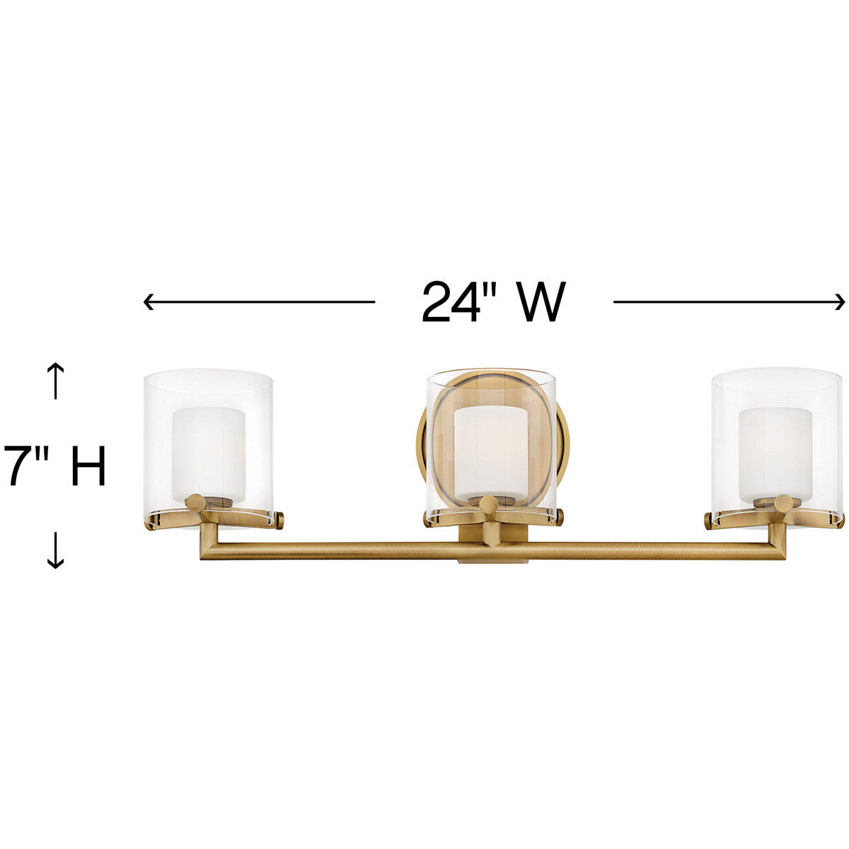 Hinkley Lighting Rixon Three Light Vanity Heritage Brass 5493HB