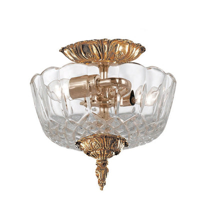 Crystorama Crystorama 2 Light Olde Brass Crystal Ceiling Mount 55-CT-OB