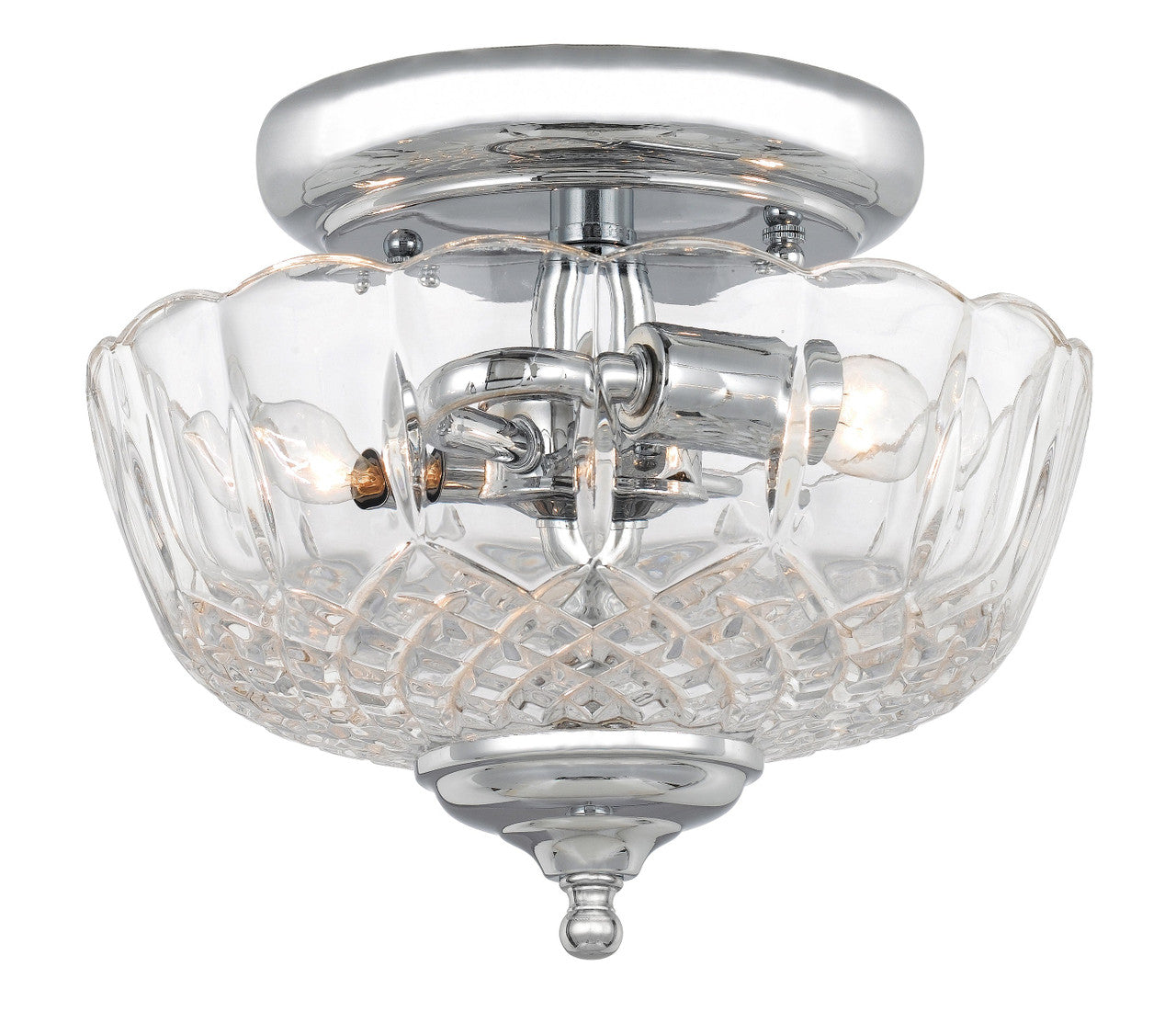 Crystorama Crystorama 2 Light Polished Chrome Crystal Ceiling Mount 55-SF-CH