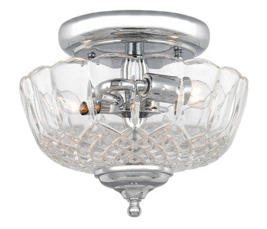 Crystorama Crystorama 2 Light Polished Chrome Crystal Ceiling Mount 55-SF-CH