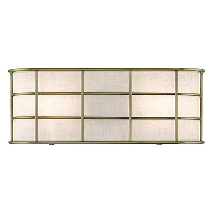 Livex Lighting Blanchard Collection 2 Light Antique Brass ADA Sconce 55110-01