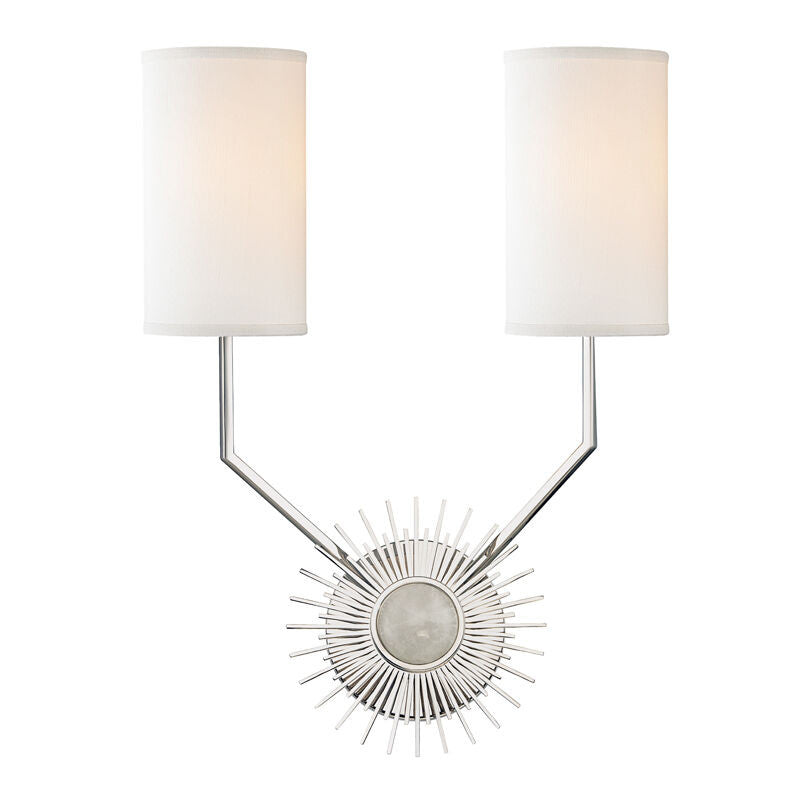 Hudson Valley Lighting Borland Wall Sconce in Polished Nickel 5512-PN