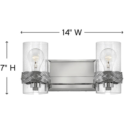 Hinkley Lighting Nevis Two Light Vanity Polished Nickel 5512PN