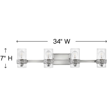 Hinkley Lighting Nevis Four Light Vanity Polished Nickel 5514PN