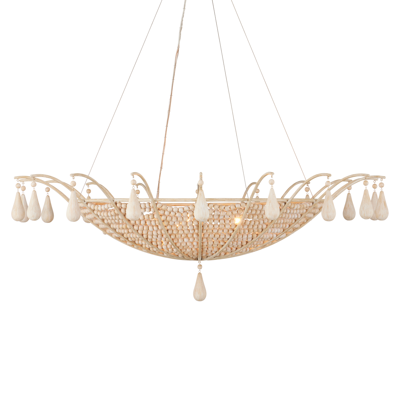 Currey & Co. Korg 42.25"Beaded 5-Light Chandelier 9000-1144