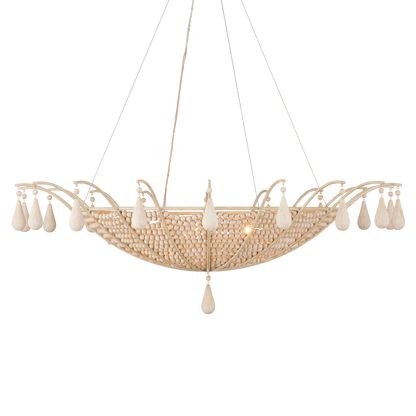 Currey & Co. Korg 42.25"Beaded 5-Light Chandelier 9000-1144