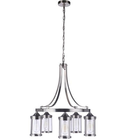 Craftmade Elliot Chandelier 5  Light in Brushed Polished Nickel 55325-BNK