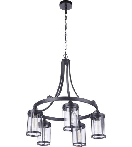 Craftmade Elliot Chandelier 5  Light  Flat Black in Flat Black 55325-FB