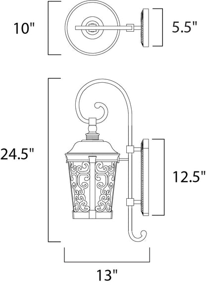 Maxim Whisper Dark Sky LED 1-Light Outdoor Wall Lantern in Bronze 55394BZ