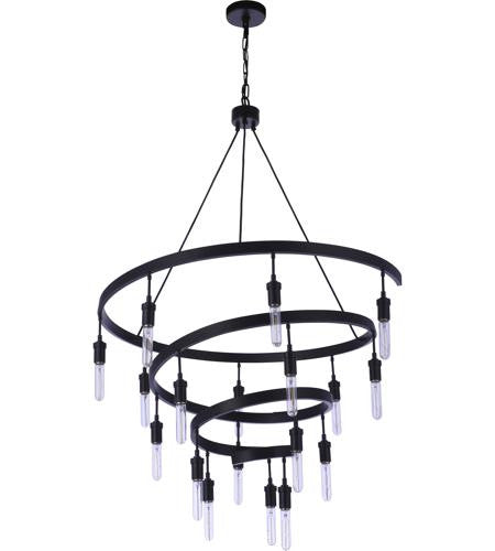 Craftmade Tranquil 18 Light Chandelier, Flat Black in Flat Black 55418-FB