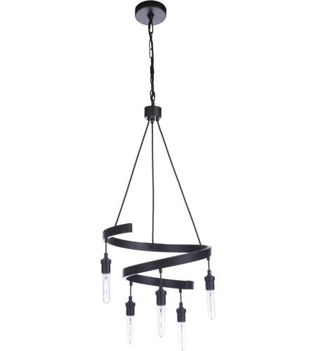 Craftmade Tranquil Chandelier 5  Light  Flat Black in Flat Black 55425-FB