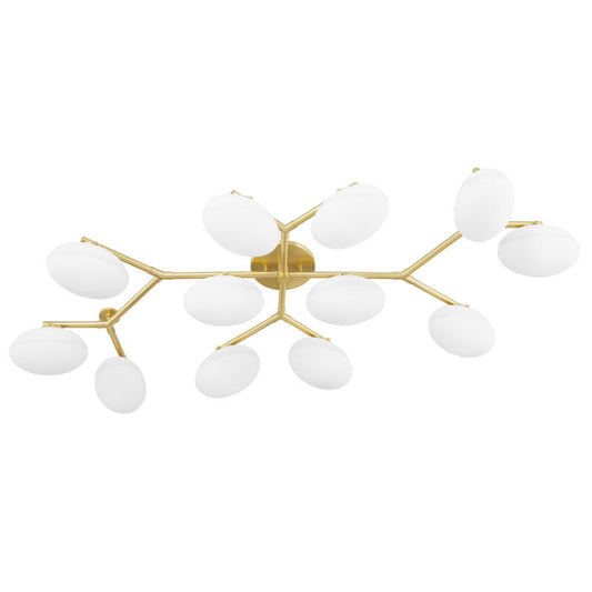 Hudson Valley Lighting Wagner Semi Flush in Aged Brass 5559-AGB