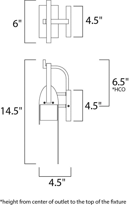 Maxim Laredo LED Outdoor Sconce in Rustic Forge 55593RF