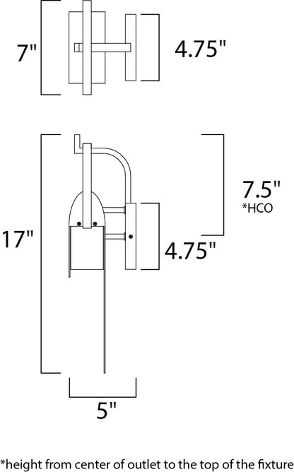 Maxim Laredo LED Outdoor Sconce in Rustic Forge 55594RF