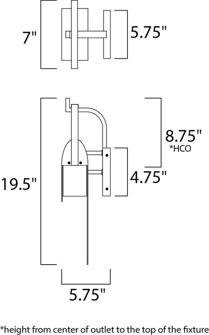 Maxim Laredo LED Outdoor Sconce in Rustic Forge 55595RF