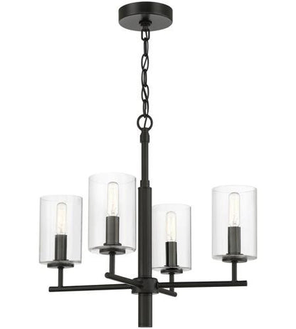 Craftmade Hailie Chandelier 4  Light  Flat Black in Flat Black 55624-FB