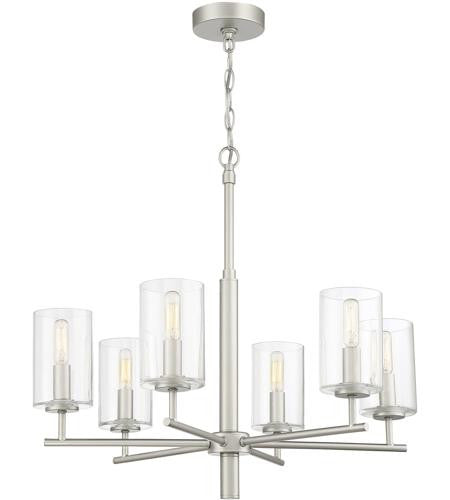 Craftmade Hailie Chandelier 6  Light  Satin Nickel in Satin Nickel 55626-SN