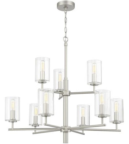 Craftmade Hailie Chandelier 9  Light  Satin Nickel in Satin Nickel 55629-SN