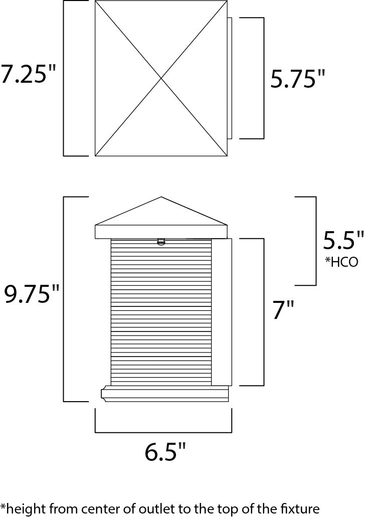 Maxim Triumph VX LED Outdoor Wall Sconce in Earth Tone 55732CLET