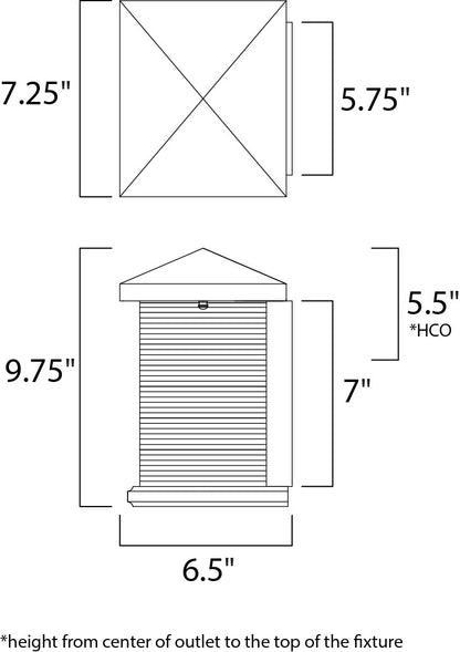 Maxim Triumph VX LED Outdoor Wall Sconce in Earth Tone 55732CLET