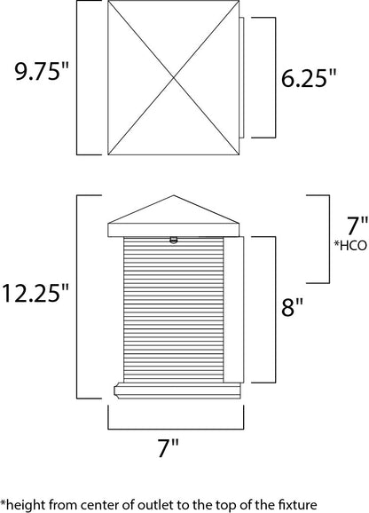 Maxim Triumph VX LED Outdoor Wall Sconce in Earth Tone 55733CLET