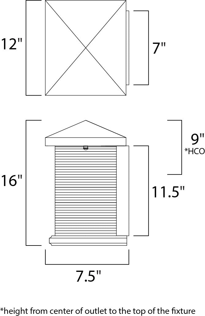 Maxim Triumph VX LED Outdoor Wall Sconce in Earth Tone 55734CLET