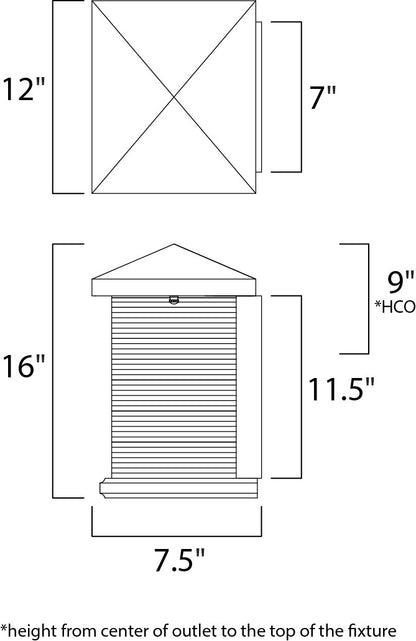 Maxim Triumph VX LED Outdoor Wall Sconce in Earth Tone 55734CLET