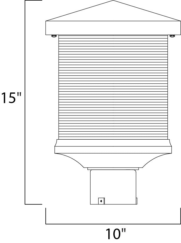 Maxim Triumph VX LED Outdoor Post Lantern in Earth Tone 55735CLET