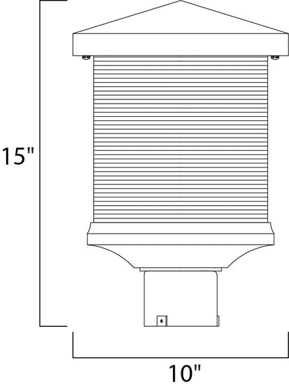 Maxim Triumph VX LED Outdoor Post Lantern in Earth Tone 55735CLET