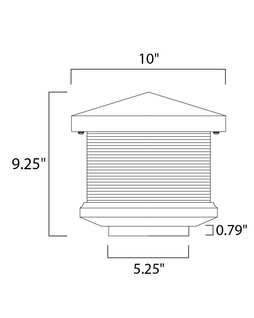 Maxim Triumph VX LED Outdoor Deck Lantern in Earth Tone 55736CLET